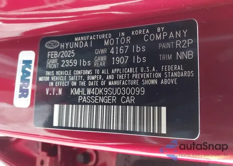 2025 Hyundai Elantra N from USA, damaged, VIN KMHLW4DK9SU030099